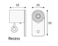 19mm Recess Bracket diagram