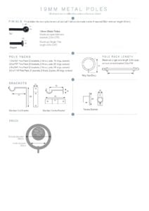 19mm Metal Curtain Pole Information