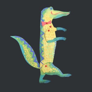 Alligator - Cut out & make paper puppet - Image 2