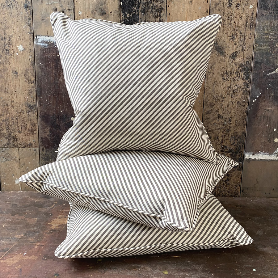 Alpha Stripe Cushion - Black - Image 3