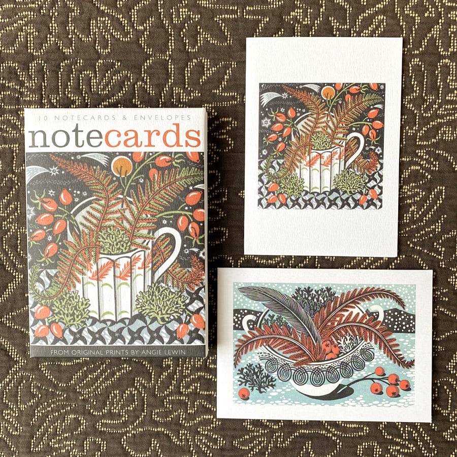 Angie Lewin Notecards - Fern Cup
