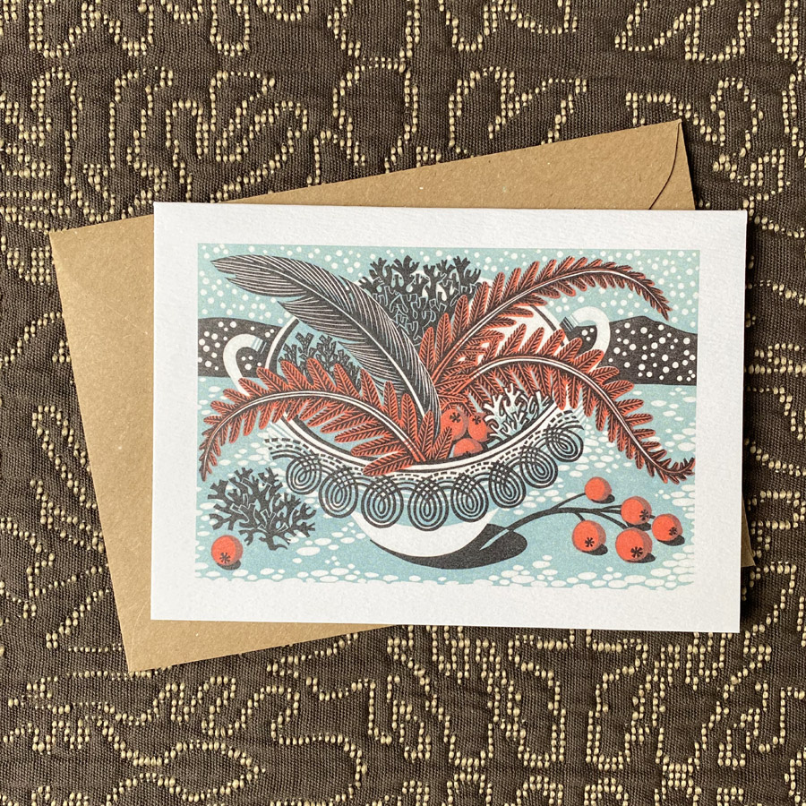Angie Lewin Notecards - Fern Cup - Image 2