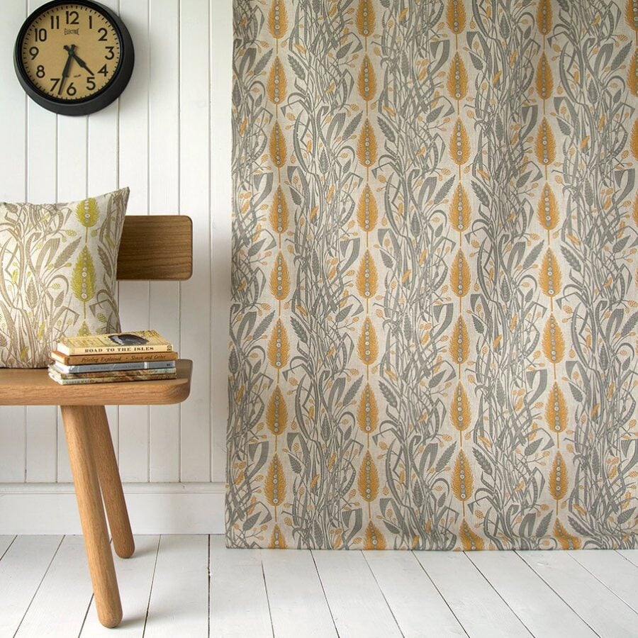 Angie Lewin Meadow's Edge - Dawn Grey & Charcoal - Image 2