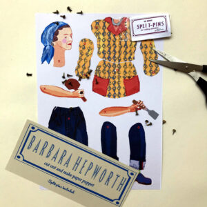 Barbara Hepworth - Cut out & make paper puppet - Image 3