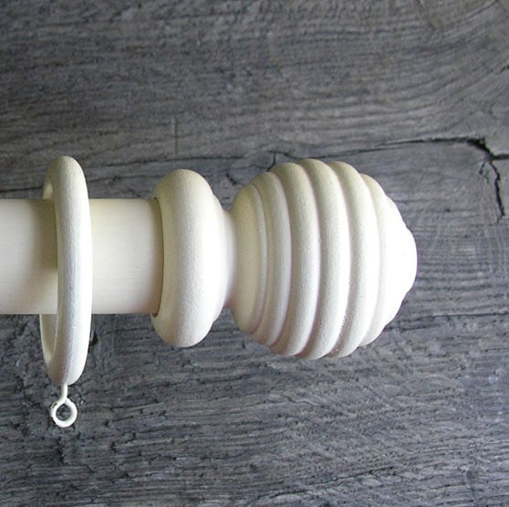 35mm Painted Curtain Pole Set - Ivory - Image 5
