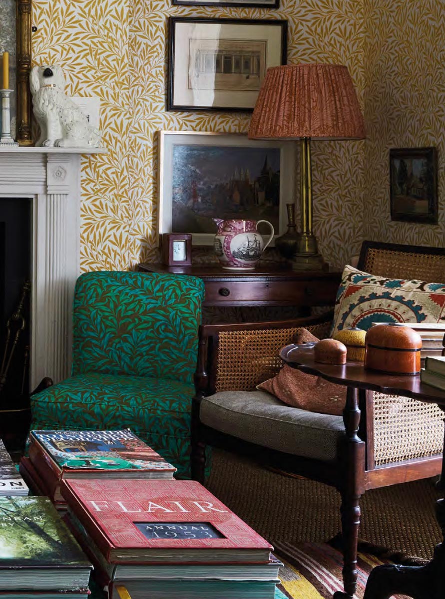 Ben Pentreath for Morris & Co: Willow Bough in Olive and Turquoise - Image 4