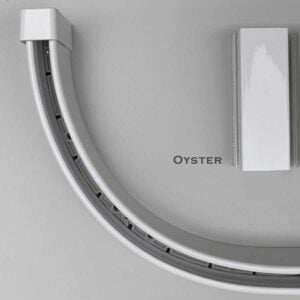 a bay window track with bends