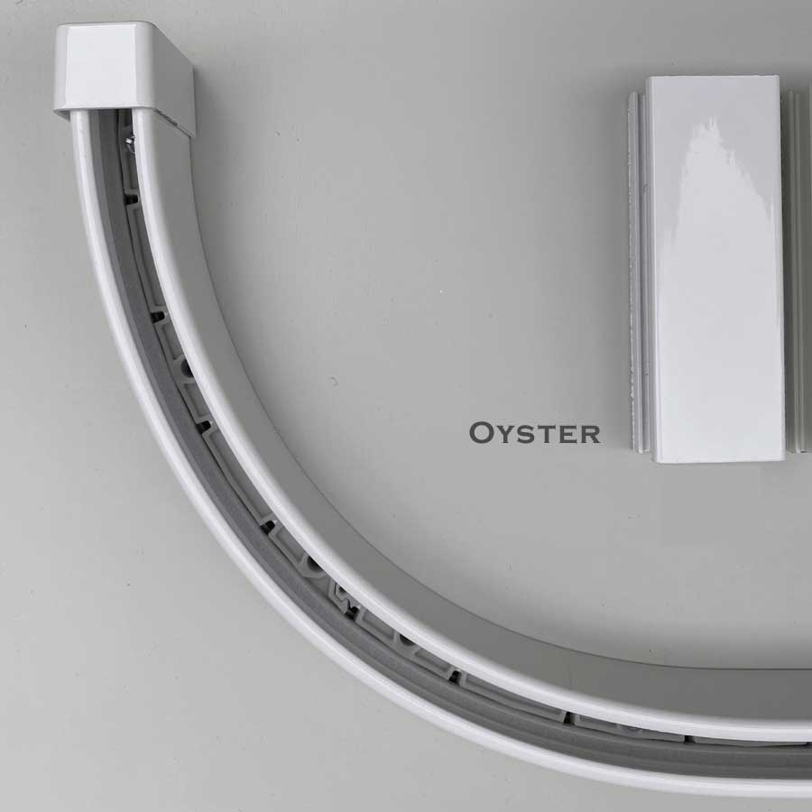 Bendable Square Metal Bay Window Curtain Track - Oyster