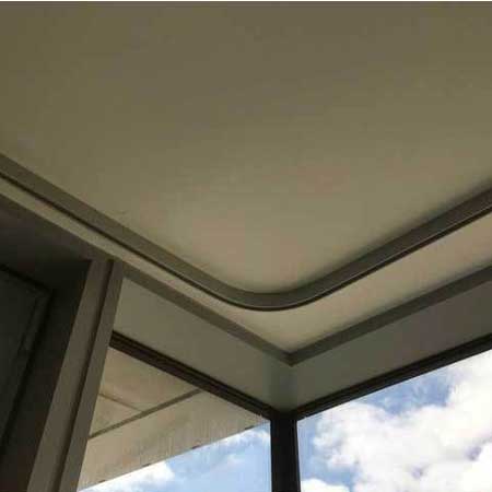 Bendable Square Metal Bay Window Curtain Track - White - Image 7
