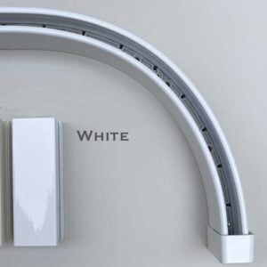 Bendable Square Metal Bay Window Curtain Track - White - Image 8