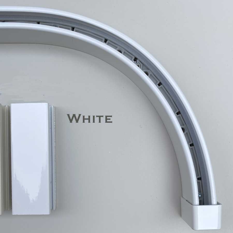 Bendable Square Metal Bay Window Curtain Track - White - Image 8