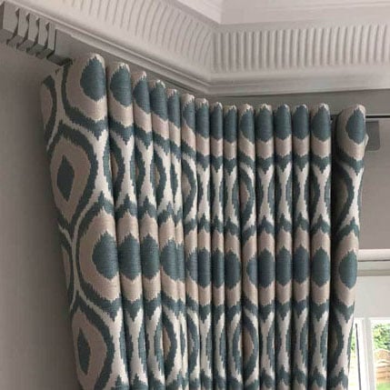 Bendable Square Metal Bay Window Curtain Track - White - Image 4