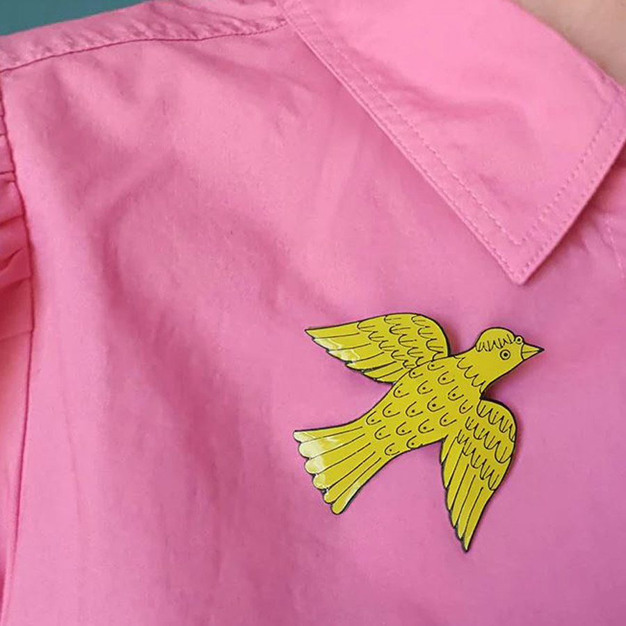 Enamel Badge - Bird - Image 2