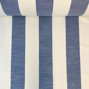 Navy Striped Fabric