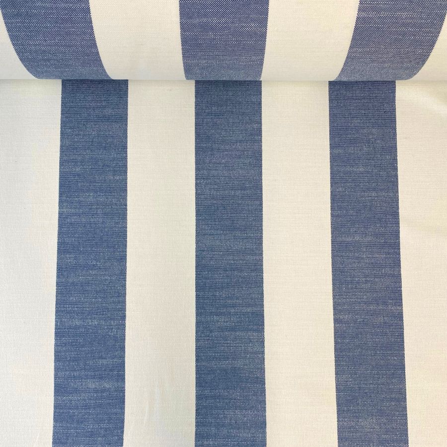 Navy Striped Fabric