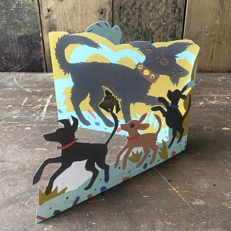 Mark Hearld Fold out Card - Puppy Parade - Image 3