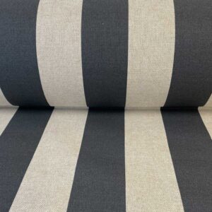 Broad Stripe - Charcoal on Natural - Image 3
