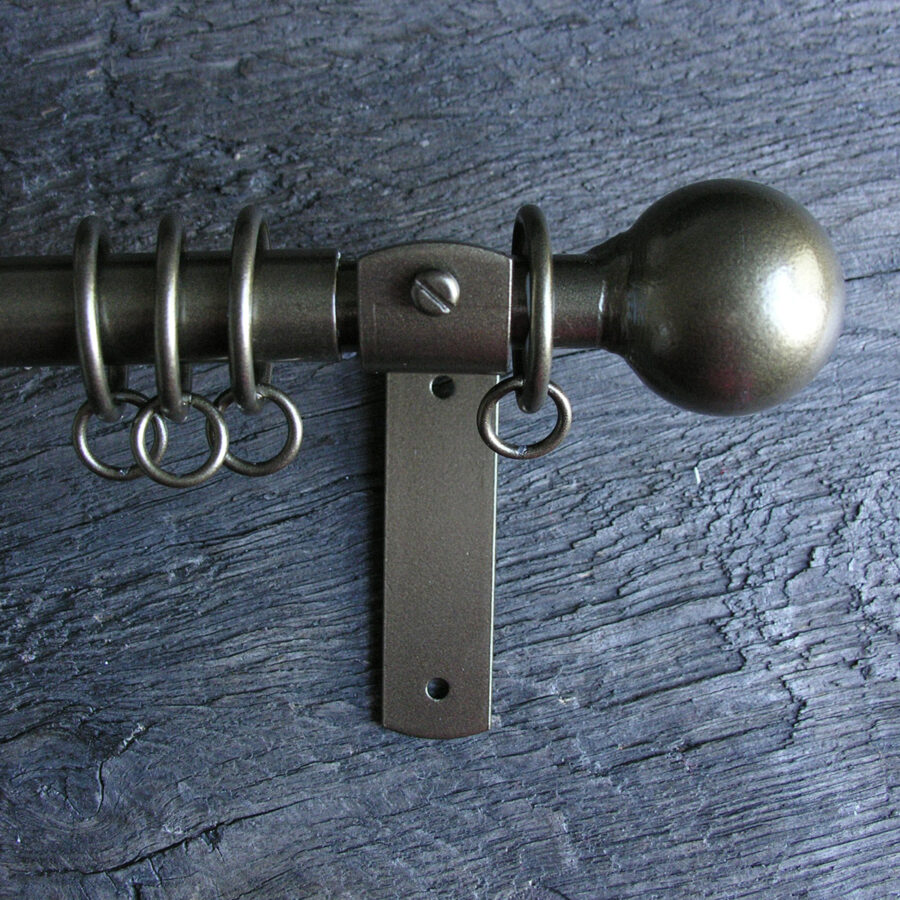 Metal Curtain Pole Set - Bronze 19mm - Image 2