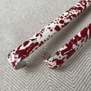 Enamelware Ladle - Burgundy and Cream - Image 3