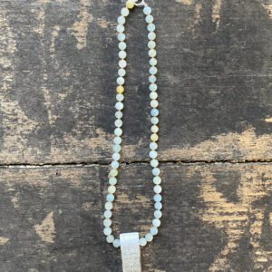 Aquamarine and Silver Necklace CDLT 11/23 - Image 3