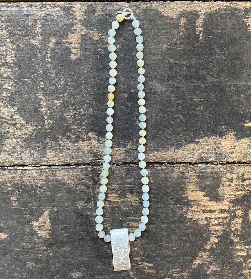 Aquamarine and Silver Necklace CDLT 11/23 - Image 3