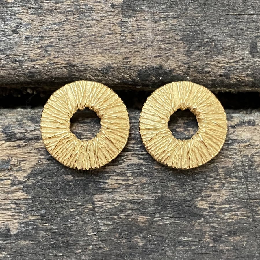 Silver Gold-Gilt Disc Earrings CDLT 11/27