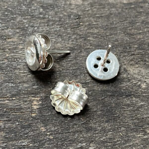Silver Button Earrings CDLT 11/34 - Image 2
