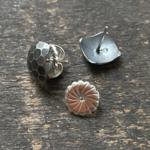 Silver Faceted Cushion Earrings CDLT 11/16 - Image 2