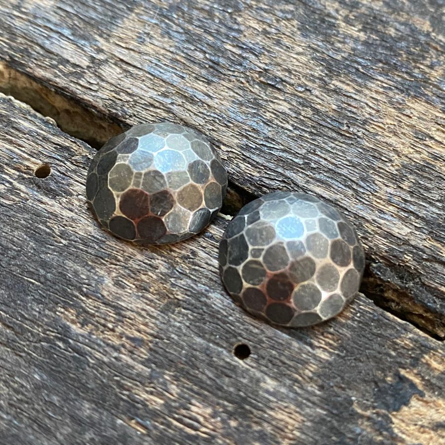 Silver Faceted Dome Earrings CDLT 9/14 - Image 3
