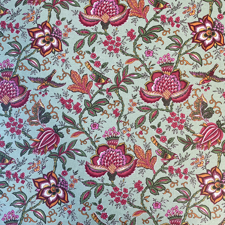 Oilcloth Camille - Raspberry and Mint - Image 2