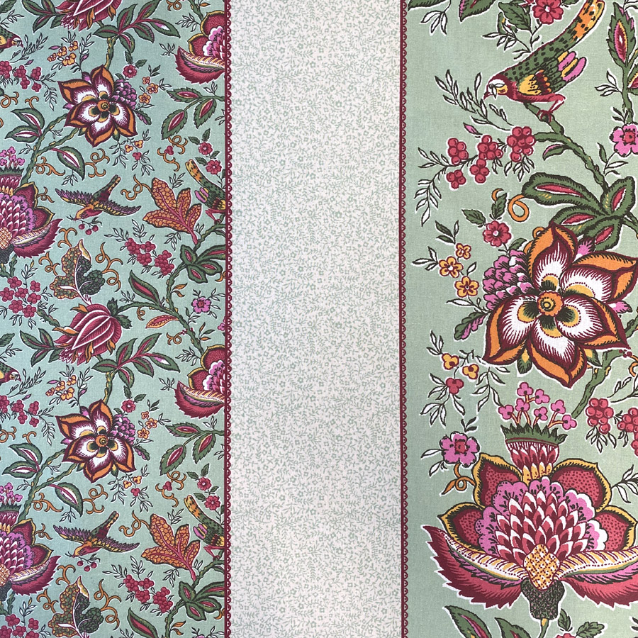 Oilcloth Camille - Raspberry and Mint - Image 4