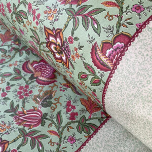 Oilcloth Camille - Raspberry and Mint - Image 6