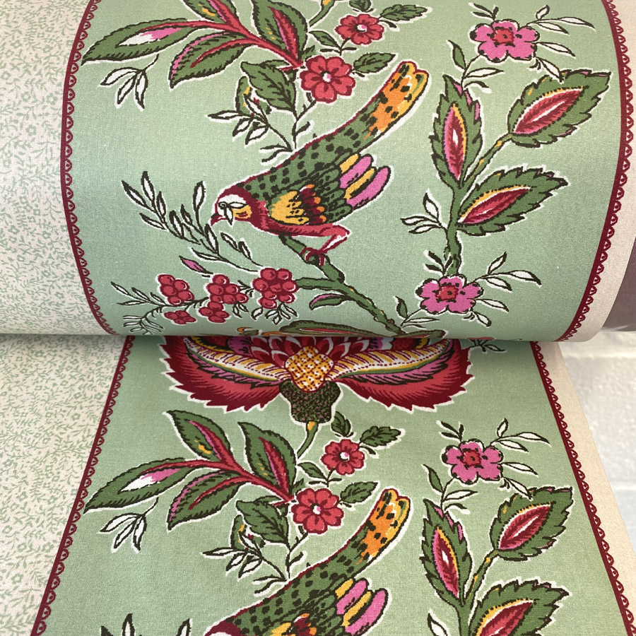 Oilcloth Camille - Raspberry and Mint - Image 5