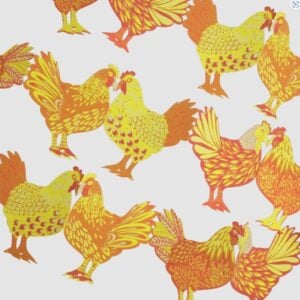 Concertina Recycled Paper Garland - Chickens - Image 1