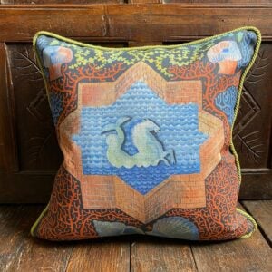 Clive Hicks Jenkins Cushion - Hortus Conclusus Hippocampus - Image 1
