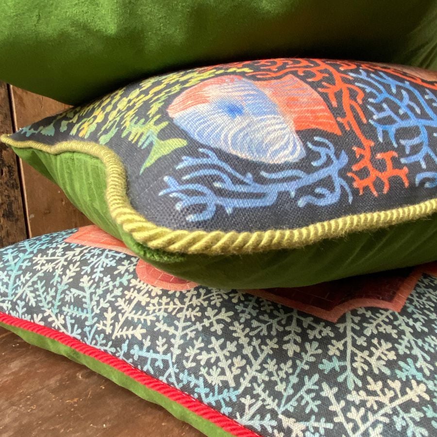 Clive Hicks Jenkins Cushion - Hortus Conclusus Hippocampus - Image 4