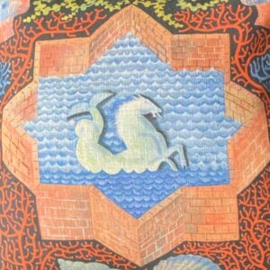 Clive Hicks Jenkins Cushion - Hortus Conclusus Hippocampus - Image 5