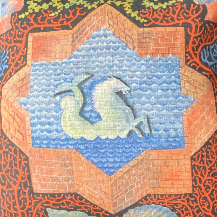 Clive Hicks Jenkins Cushion - Hortus Conclusus Hippocampus - Image 5