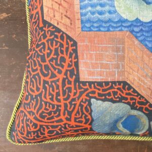 Clive Hicks Jenkins Cushion - Hortus Conclusus Hippocampus - Image 2