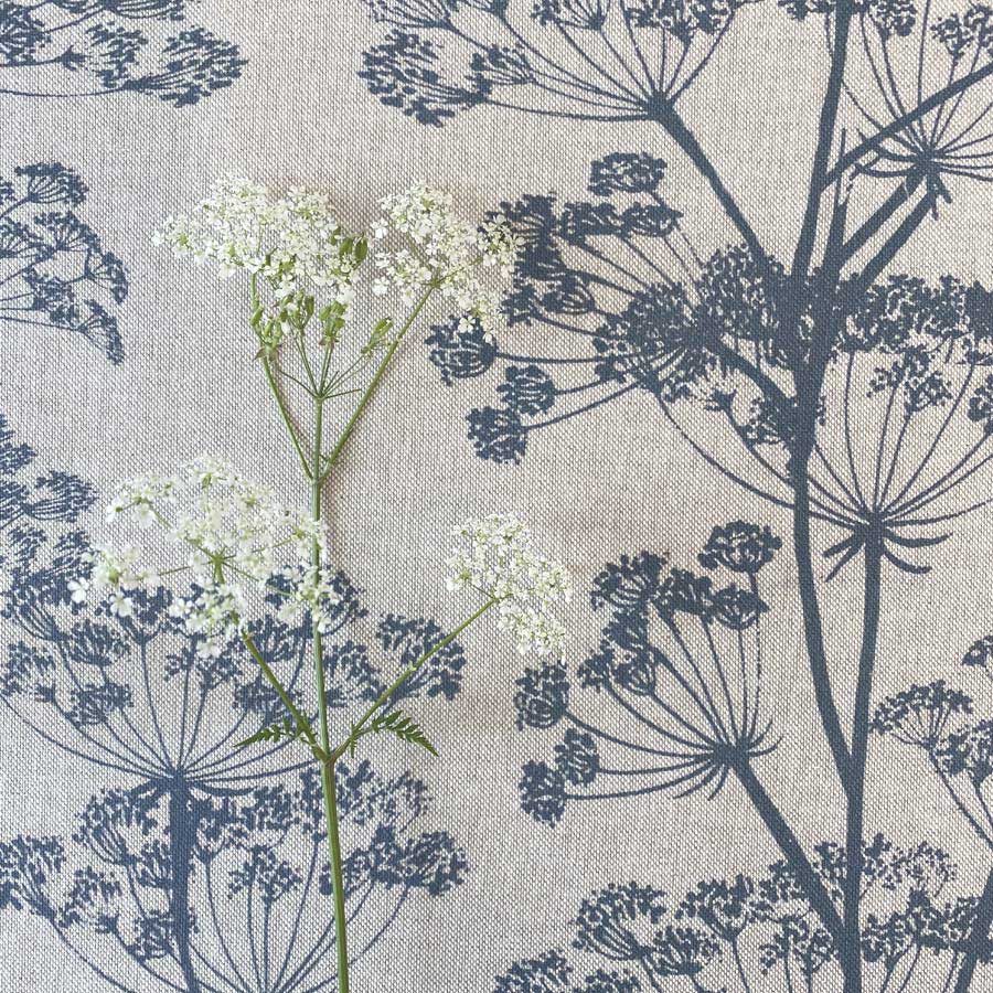 Cow Parsley Print - Indigo - Image 4