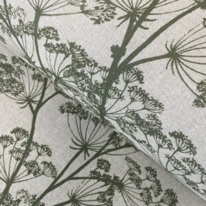 Cow Parsley Print - Moss Green - Image 1