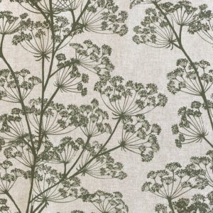 Cow Parsley Print - Moss Green - Image 2