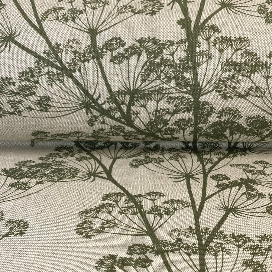 Cow Parsley Print - Moss Green - Image 3