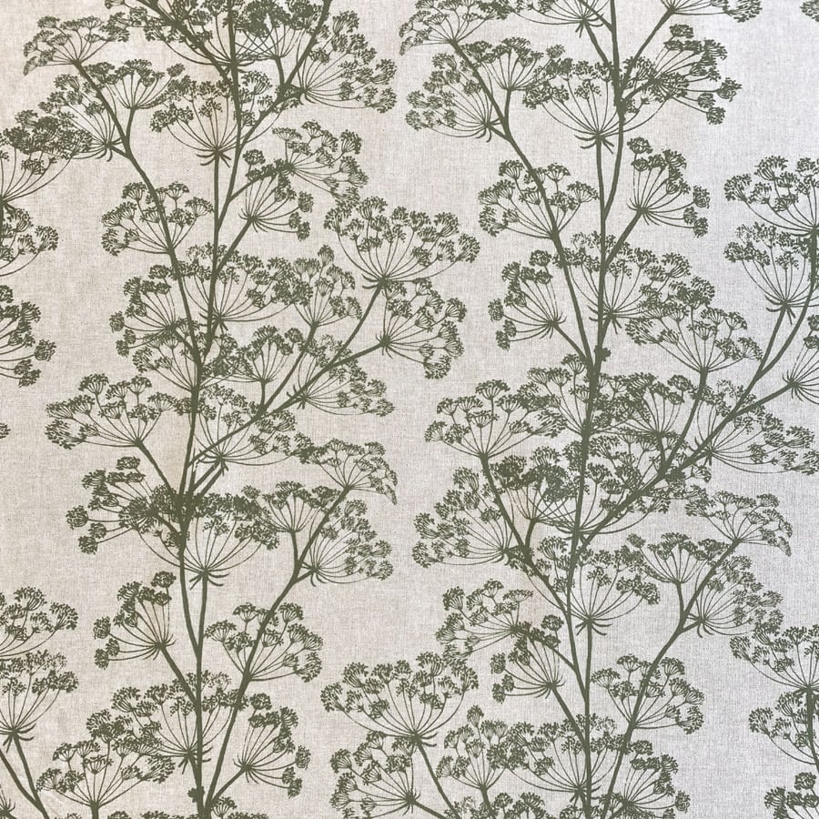 Cow Parsley Print - Moss Green - Image 4