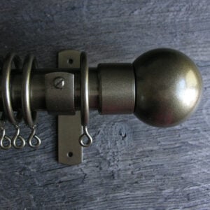 Metal Curtain Pole Set - Bronze or Graphite 32mm - Image 2