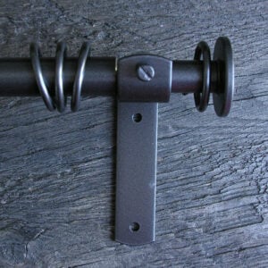 Metal Curtain Pole Set - Graphite Grey 19mm - Image 3