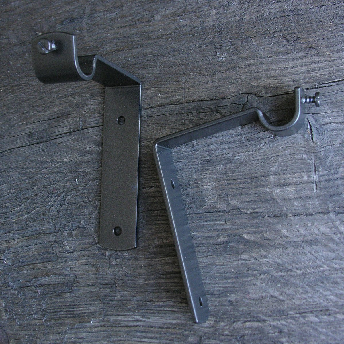 Metal Curtain Pole Set - Graphite Grey 19mm - Image 5