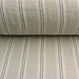 Washed Linen Oland Stripe - Grey - Image 2