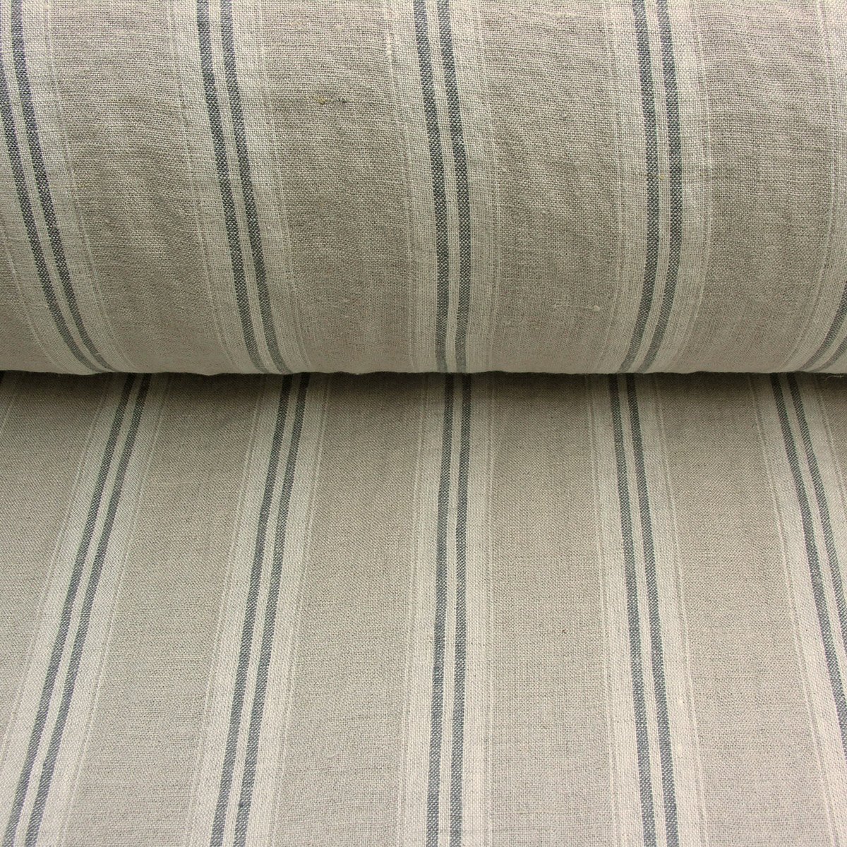 Washed Linen Oland Stripe - Grey - Image 2