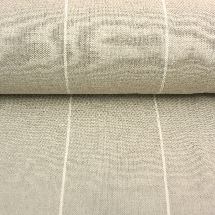 Linen Stripe York - White - Image 2